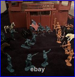 60s Marx Fort Apache Playset Soldiers Cowboys Indians Extra Accesories