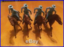 8 vintage original Marx Giant Fort Apache/Custer long knife cavalry men
