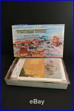 All Original Marx Miniature Playset Western Town Mint + Original Box