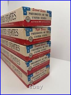 American Presidents in Miniature 5 Complete Box Set Vintage LOUIS MARX TOYS