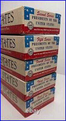 American Presidents in Miniature 5 Complete Box Set Vintage LOUIS MARX TOYS