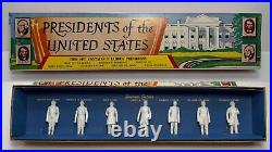 American Presidents in Miniature 5 Complete Box Set Vintage LOUIS MARX TOYS