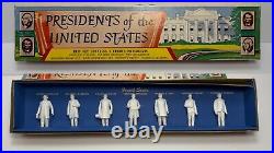 American Presidents in Miniature 5 Complete Box Set Vintage LOUIS MARX TOYS