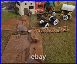 American Revolution Playset/Figures 1/32 54 mm Cannons, Redoubt. Marx Compatible