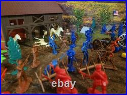 American Revolution Playset/Figures 1/32 54 mm Cannons, Redoubt. Marx Compatible