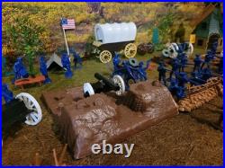 American Revolution Playset/Figures 1/32 54 mm Cannons, Redoubt. Marx Compatible