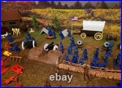 American Revolution Playset/Figures 1/32 54 mm Cannons, Redoubt. Marx Compatible