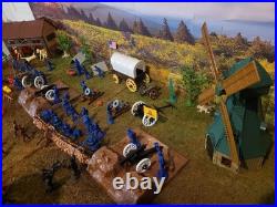 American Revolution Playset/Figures 1/32 54 mm Cannons, Redoubt. Marx Compatible
