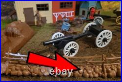 American Revolution Playset/Figures 1/32 54 mm Cannons, Redoubt. Marx Compatible