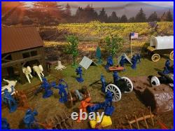 American Revolution Playset/Figures 1/32 54 mm Cannons, Redoubt. Marx Compatible