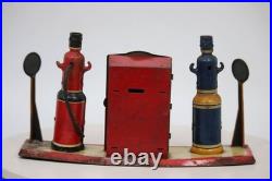 Antique Marx Tin Litho B/O Service Station Prewar Metal Gas Station Toy Building