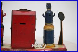 Antique Marx Tin Litho B/O Service Station Prewar Metal Gas Station Toy Building