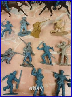 Big Lot Original & Reissues 1950s Marx Blue And Gray Civil War Toy Soldier READ