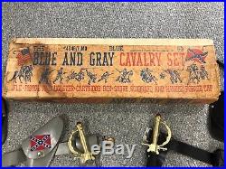 Blue & Gray Civil War Cavalry Set, 1960's, with RARE Marx original box