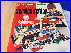 Brumberger Tri-Level Wooden Service Station NEW! Vintage Toy Play Set Marx Tin