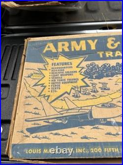 C1950's Marx Army & Airforce Training Center cardboard Box Box ONLY