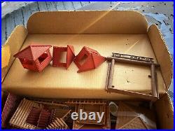 C1960's Fort Apache Stockade playset w Orig box partial set fences accessories