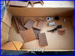 C1960's Fort Apache Stockade playset w Orig box partial set fences accessories