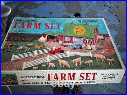 C1970's Marx playset Modern Farm Set parts pieces & components partial Lot AS IS