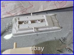 COMPLETE SET Antique 1950s Tin Litho Garage with Cars Toys service center MARX