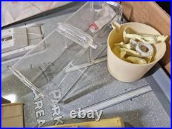 COMPLETE SET Antique 1950s Tin Litho Garage with Cars Toys service center MARX