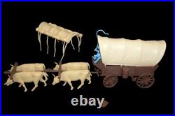 CTS Conestoga Wagon with4 Ox & Driver plastic toy soldier Marx playset
