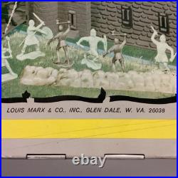 Carry All Action Fighting Nights Marx Fort Nite Vintage Tin Metal Play Set
