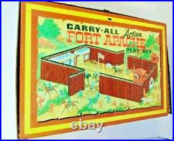 Carry All Fort Apache Playset Vintage 1968 Marx Toys with Metal Case (C1)