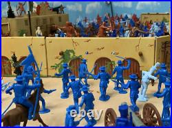 Deluxe Marx Recast Alamo Playset 346 pieces with Marx litho Alamo fort