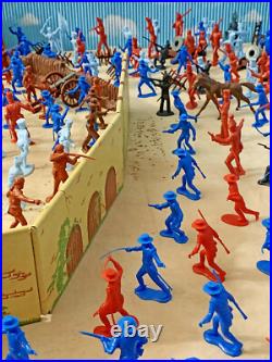 Deluxe Marx Recast Alamo Playset 346 pieces with Marx litho Alamo fort