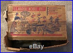 Deluxe Premium Marx Us Marine Mobile Unit Boxed C. 1960's Atomic Cannon