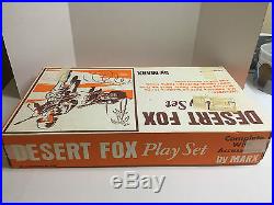 Desert Fox Play Set By Marx in Box-Instructions, Soldiers, Vehicles, Accessories