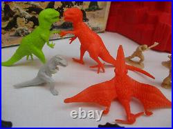 Dinosaur Mountain Vintage Playset Timmee Marx Recast Dinosaurs Cavemen 1990s