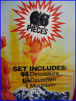 Dinosaur Mountain Vintage Playset Timmee Marx Recast Dinosaurs Cavemen 1990s