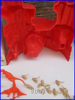 Dinosaur Mountain Vintage Playset Timmee Marx Recast Dinosaurs Cavemen 1990s