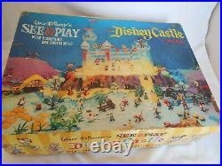 Disney See & Play Castle with 33 Disneykins & Accessories by Marx Vintage 1960s