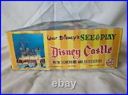 Disney See & Play Castle with 47 Disneykins & Accessories by Marx Vintage 1960s