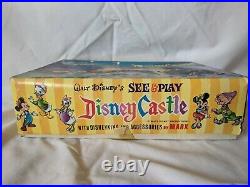 Disney See & Play Castle with 47 Disneykins & Accessories by Marx Vintage 1960s