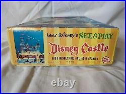 Disney See & Play Castle with 47 Disneykins & Accessories by Marx Vintage 1960s