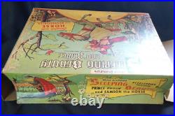 Disney's Sleeping Beauty & Prince Charming Complete with Horse & Box Marx 1959