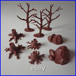 EXPANDED DAKTARI PLAYSET Natives Hunters Huts Accesories Trees MARX JIM JUNGLE