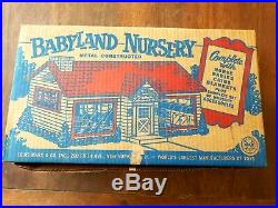 Early LOUIS MARX Vintage Babyland Nursery Metal Playset Complete NM P-678 RARE