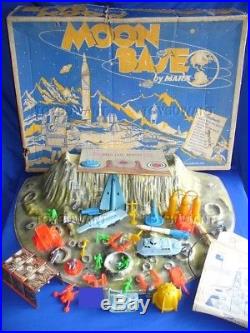 Estate Vintage Marx Operation Moon Base Playset Rare Lunar Moon Alien Rocket Box