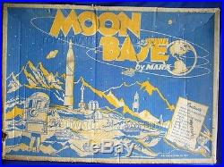 Estate Vintage Marx Operation Moon Base Playset Rare Lunar Moon Alien Rocket Box