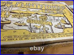 Flintstones Marx Playset Hanna Barbara Original box City map Instructions 1960s