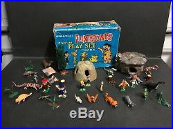 Flintstones Marx Super Rare Tinykins 1962 Miniature Play Set With Box