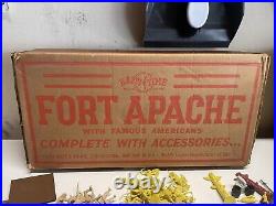 Fort Apache Happi Time Marx Playset Famous Americans with box tin Arctic figures