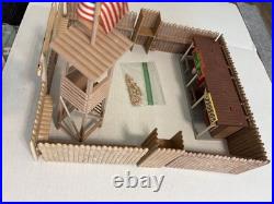 Fort Apache Play Set Marx or Albatros NO BOX Gate, Fencing, Building, Lookout +