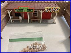 Fort Apache Play Set Marx or Albatros NO BOX Gate, Fencing, Building, Lookout +