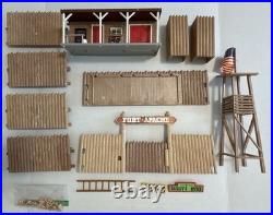 Fort Apache Play Set Marx or Albatros NO BOX Gate, Fencing, Building, Lookout +